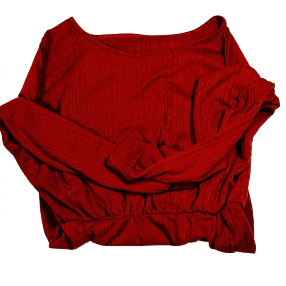 LI&QI Red Ruched Long Sleeve Bodycon Dress – Size L - Picture 14 of 15